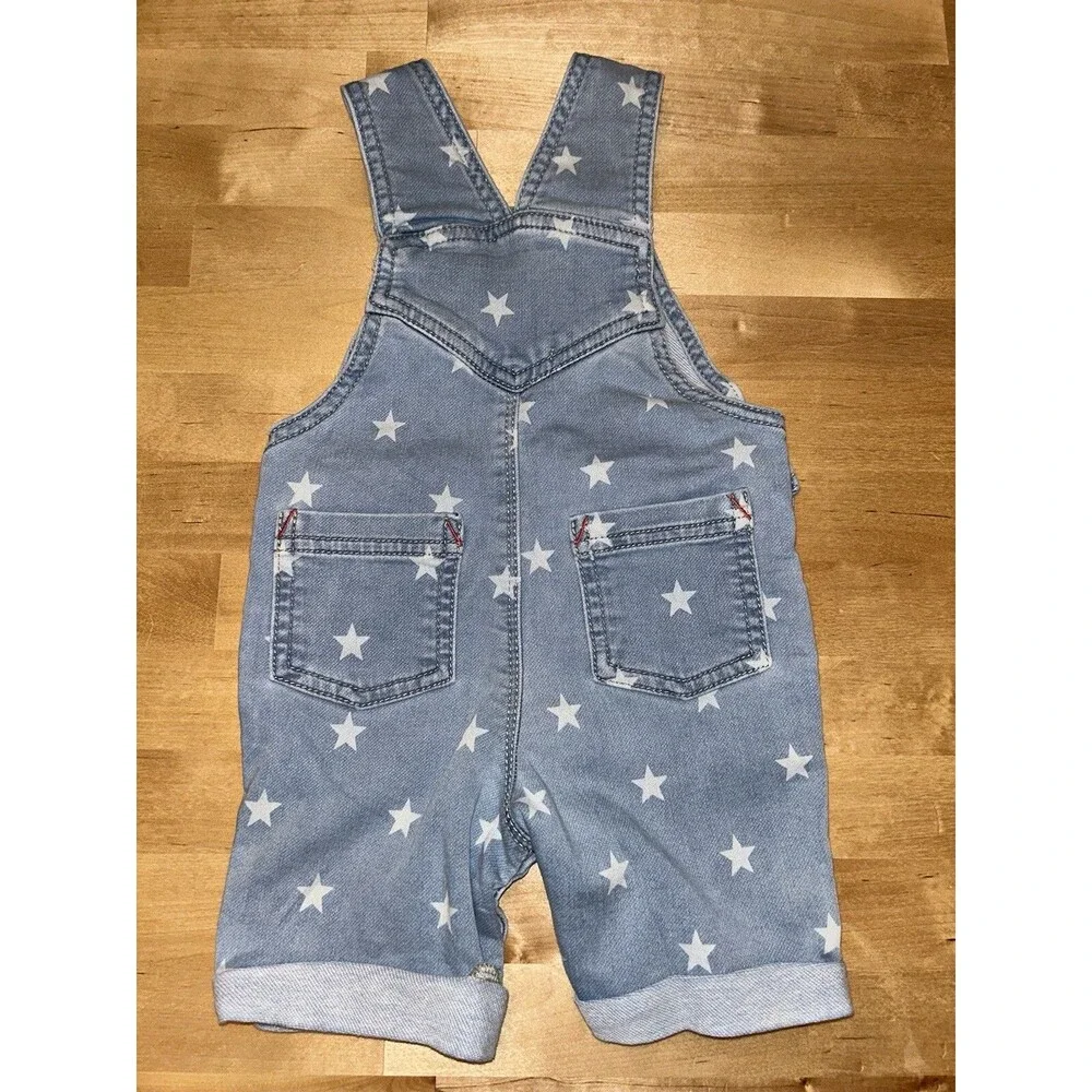 Baby Girls First Impressions Demin Star Overalls Size 6-9 Months